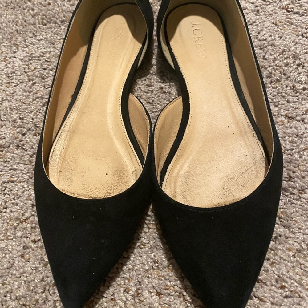 J crew black flats